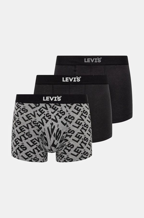 Levi's Boksarice Levi's 3-pack moške, črna barva, 37149-1033