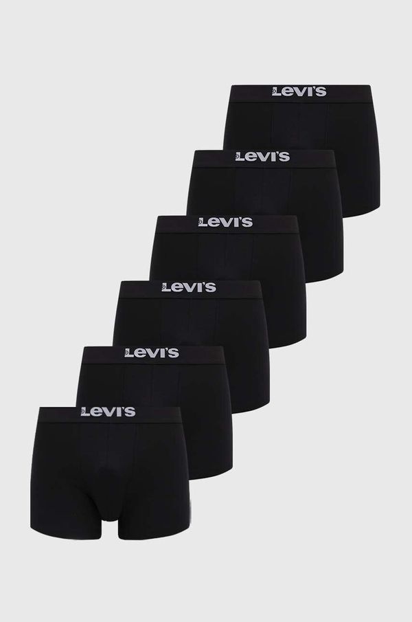 Levi's Boksarice Levi's 6-pack moški, črna barva