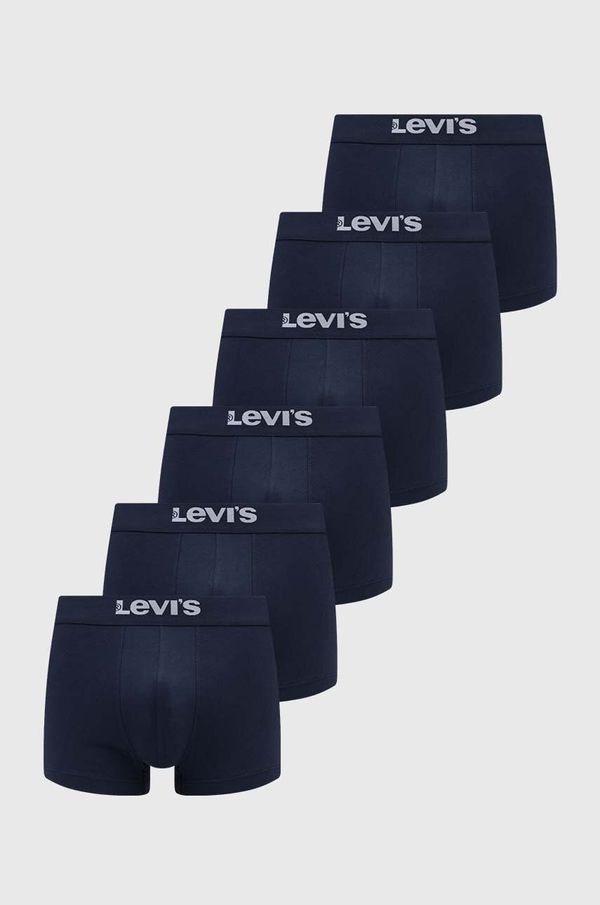 Levi's Boksarice Levi's 6-pack moški, mornarsko modra barva