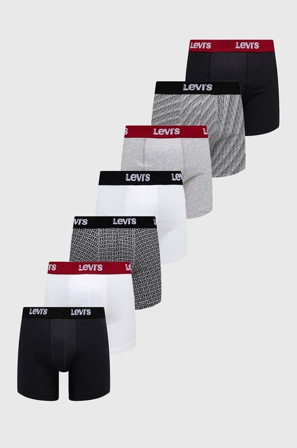 Levi's Boksarice Levi's 7-pack moški, črna barva