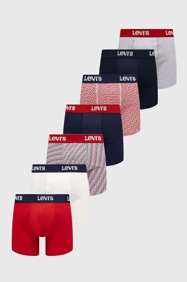 Levi's Boksarice Levi's 7-pack moški, mornarsko modra barva