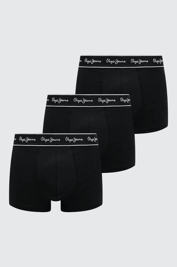 Pepe Jeans Boksarice Pepe Jeans 3-pack moški, črna barva