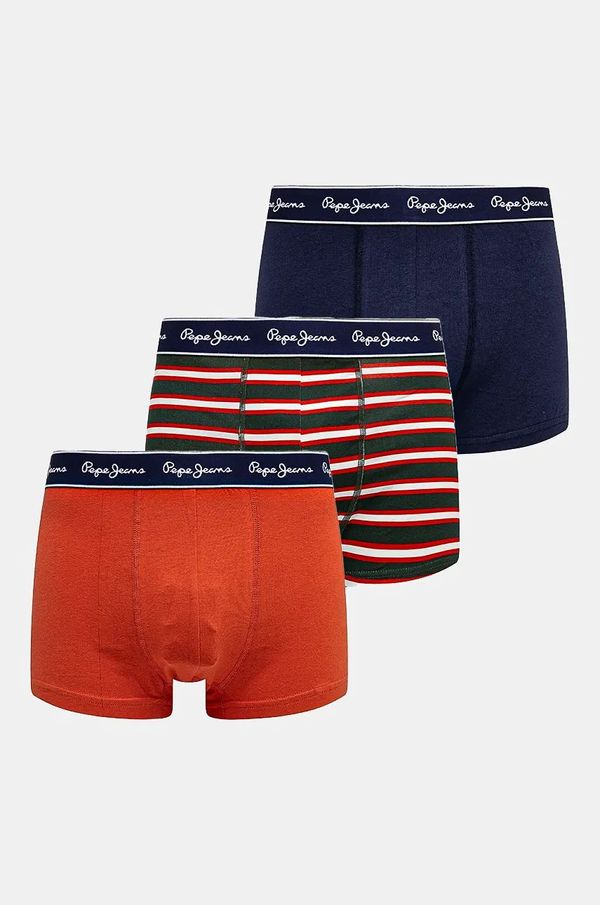 Pepe Jeans Boksarice Pepe Jeans RETRO STPS TK 3-pack moške, mornarsko modra barva, PMU11161