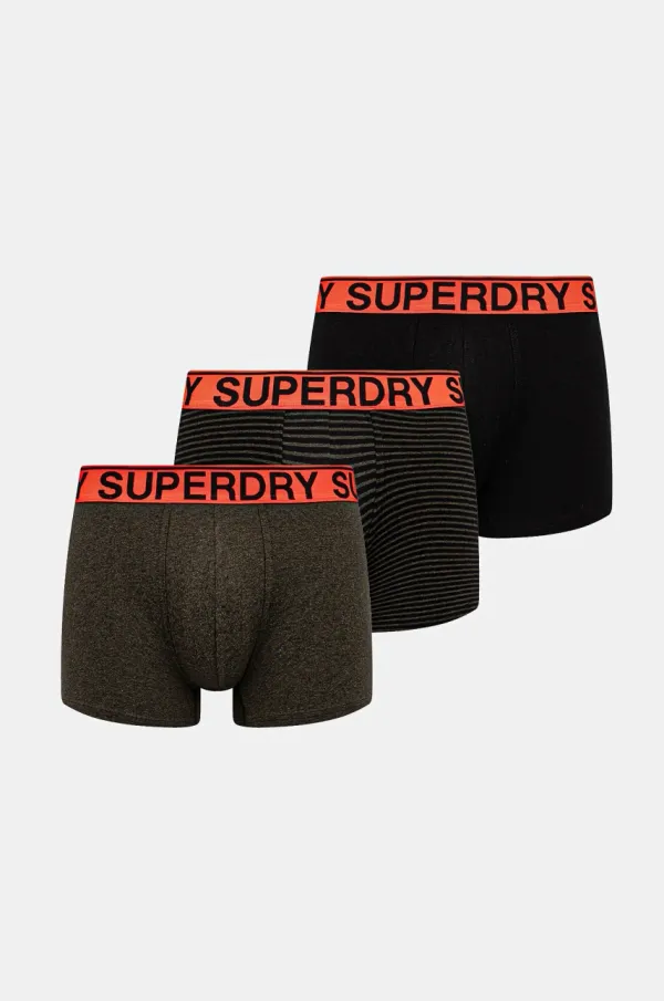 Superdry Boksarice Superdry 3-pack moške, črna barva, M3110452A-B9Y