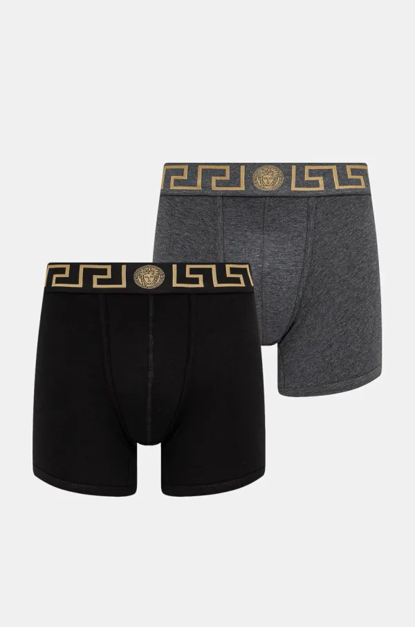 Versace Boksarice Versace 2-pack moške, črna barva, AU10192 1A10011