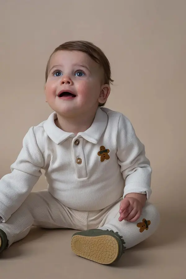 Donsje Bombažen body za dojenčka Donsje Polau Bodysuit Gingerbread