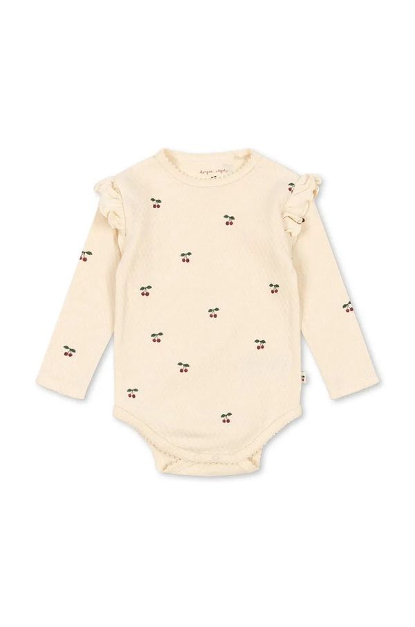 Konges Sløjd Bombažen body za dojenčka Konges Sløjd SUI FRILL BODY GOTS KS101695