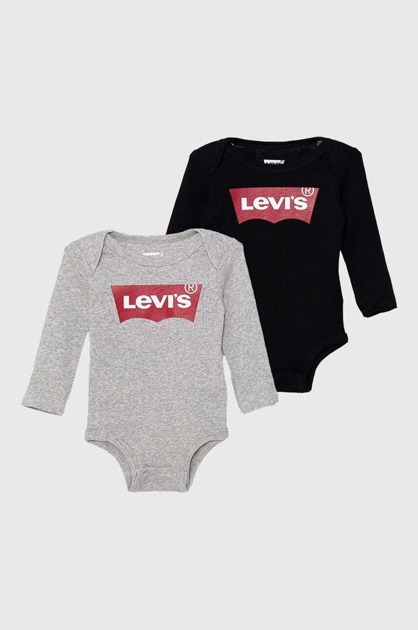 Levi's Bombažen body za dojenčka Levi's 2-pack