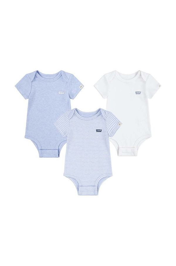 Levi's Bombažen body za dojenčka Levi's LVN 3PK BODYSUIT SET 3-pack