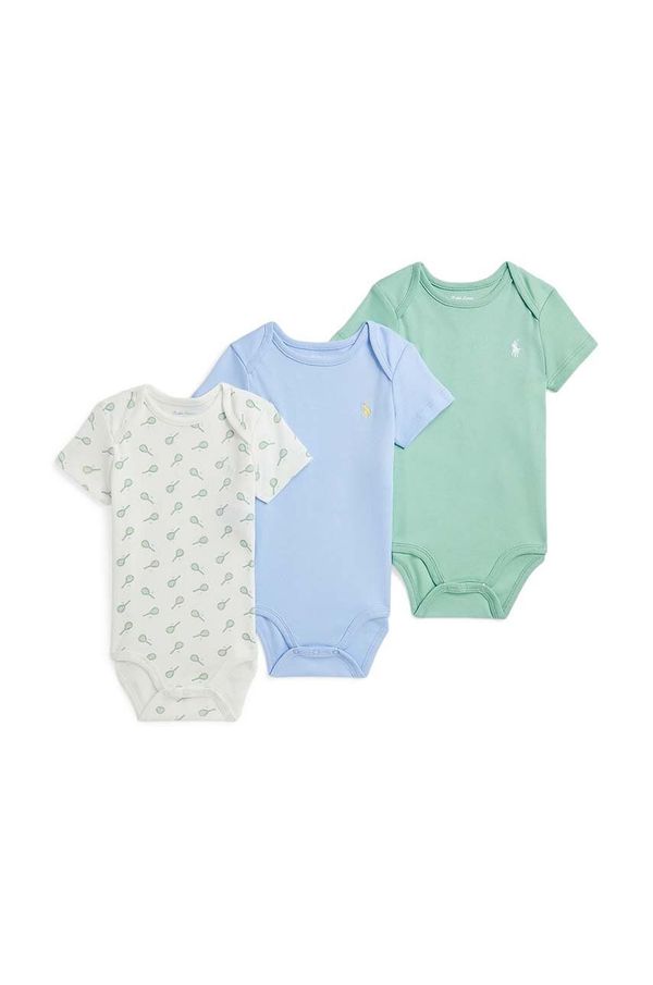 Polo Ralph Lauren Bombažen body za dojenčka Polo Ralph Lauren 3-pack