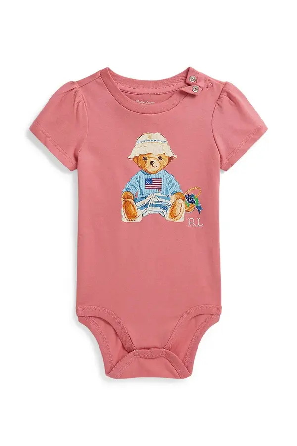 Polo Ralph Lauren Bombažen body za dojenčka Polo Ralph Lauren