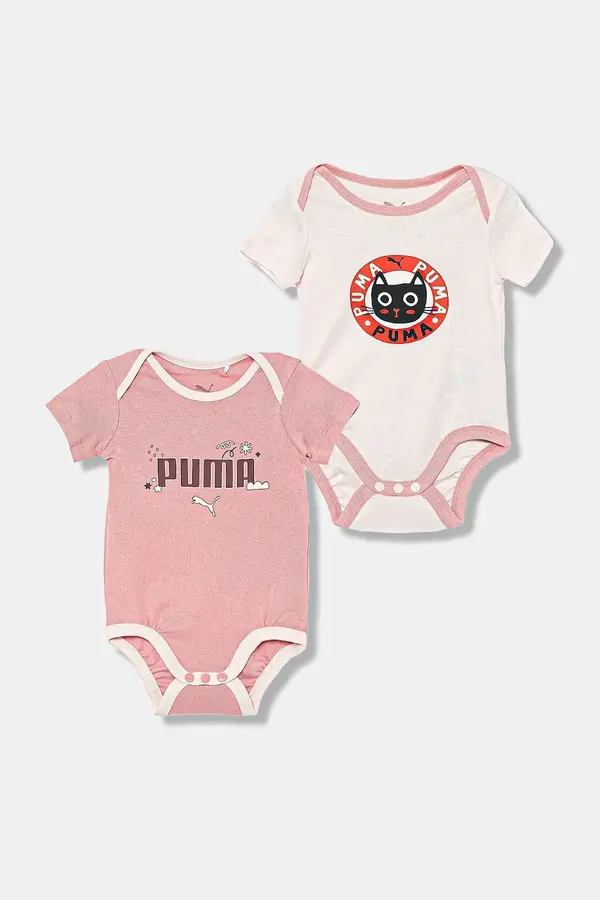 Puma Bombažen body za dojenčka Puma MINICATS Newborn 2-Pack Graphic Bodysuit Set INF 2-pack