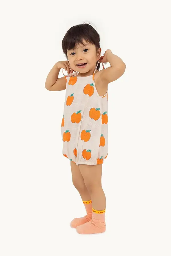 Tinycottons Bombažen body za dojenčka Tinycottons APPLES STRAPS BODY