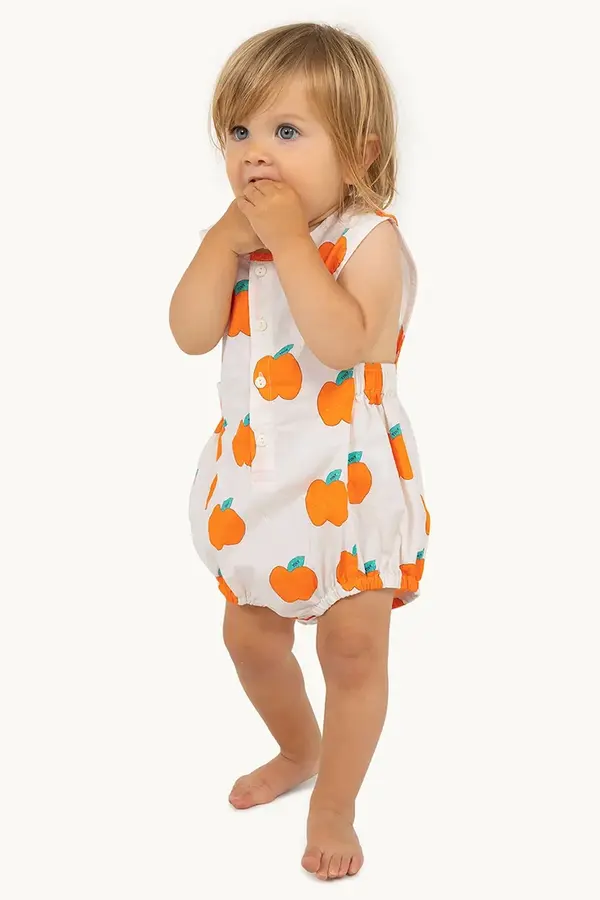 Tinycottons Bombažen body za dojenčka Tinycottons APPLES WOVEN BODY