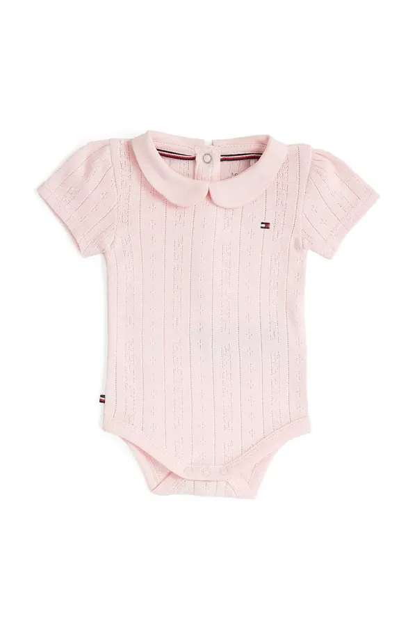Tommy Hilfiger Bombažen body za dojenčka Tommy Hilfiger KN0KN02034