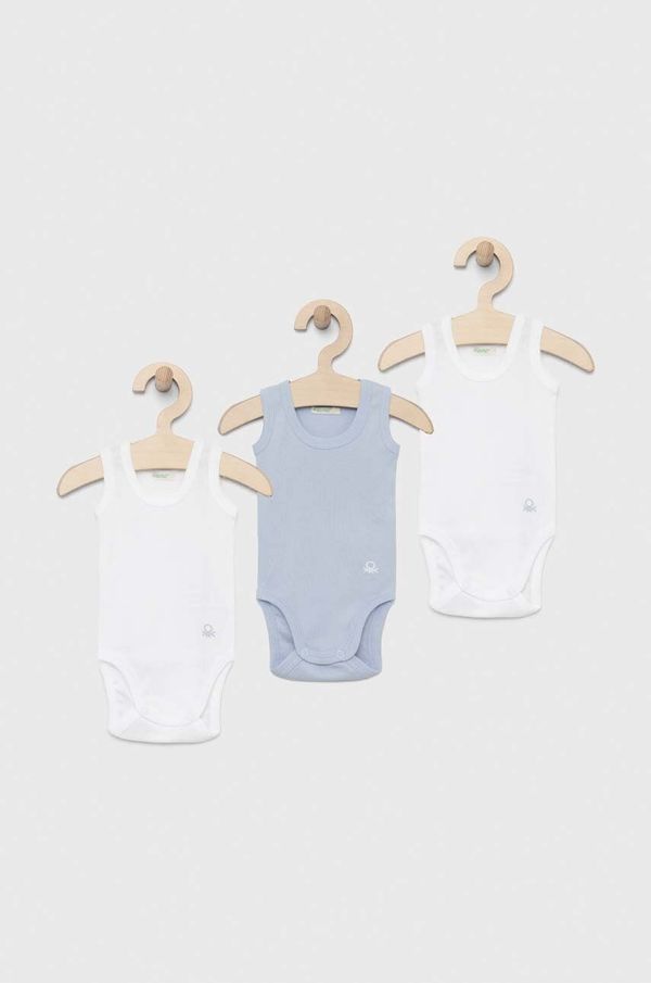 United Colors of Benetton Bombažen body za dojenčka United Colors of Benetton 3-pack