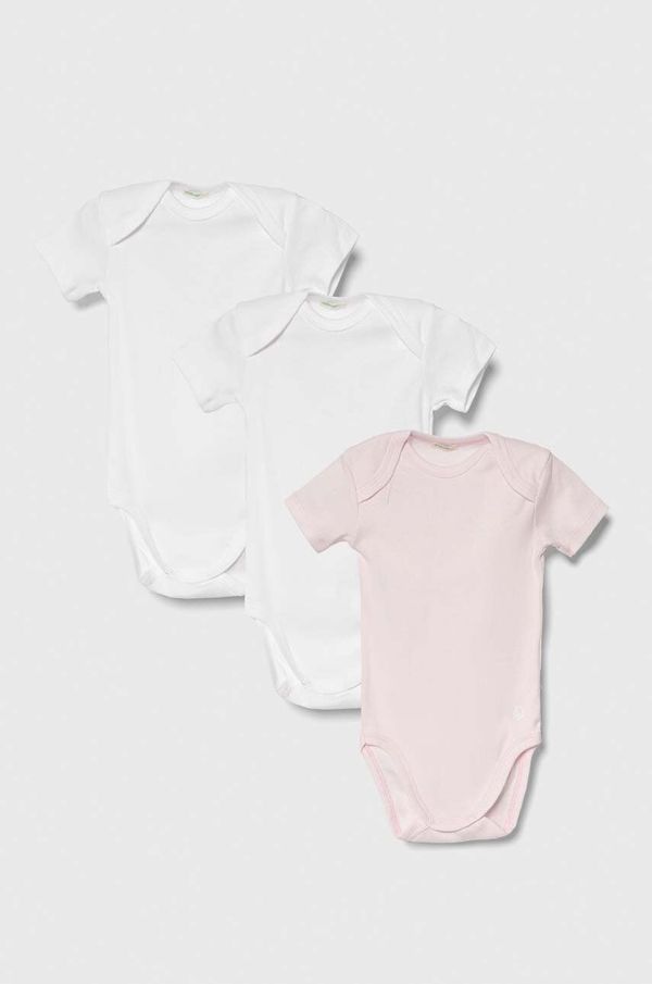 United Colors of Benetton Bombažen body za dojenčka United Colors of Benetton 3-pack