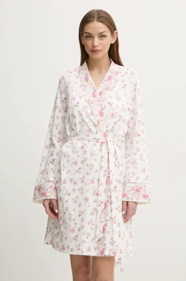 Lauren Ralph Lauren Bombažen kopalni plašč Lauren Ralph Lauren bela barva, ILN42408