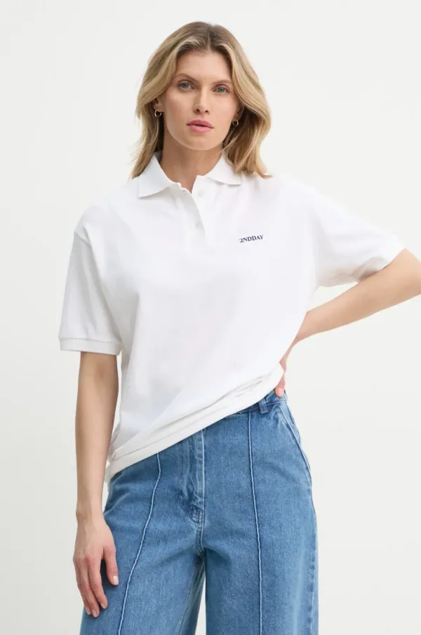 2NDDAY Bombažen polo 2NDDAY Aralena bež barva, 2252248329