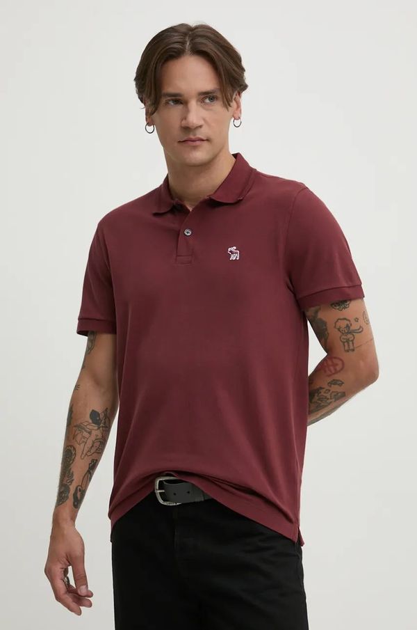 Abercrombie & Fitch Bombažen polo Abercrombie & Fitch rdeča barva, KI124-4377