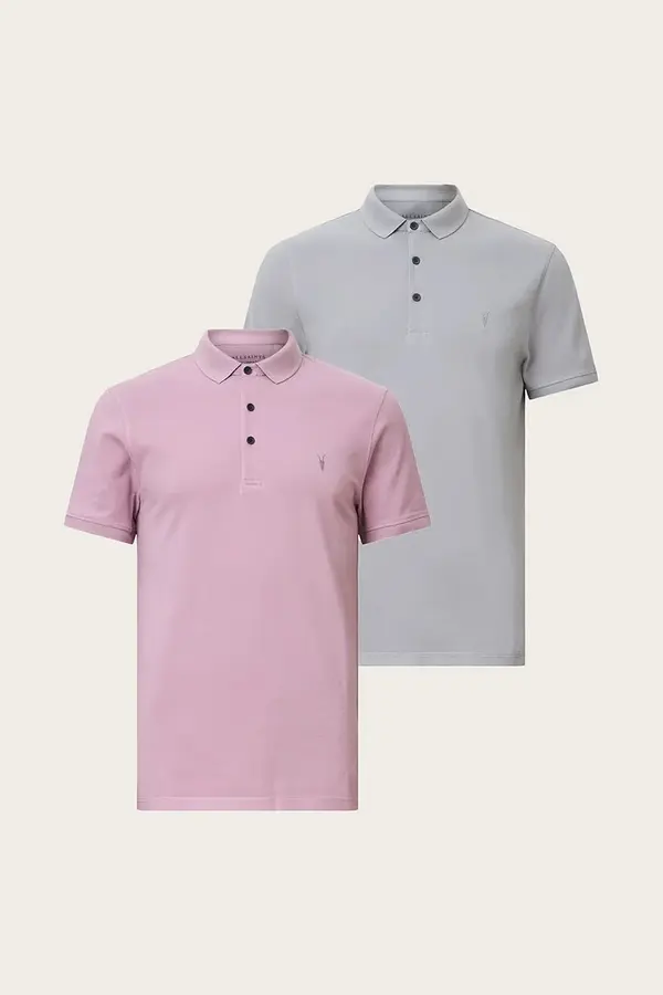 AllSaints Bombažen polo AllSaints REFORM  2-pack
