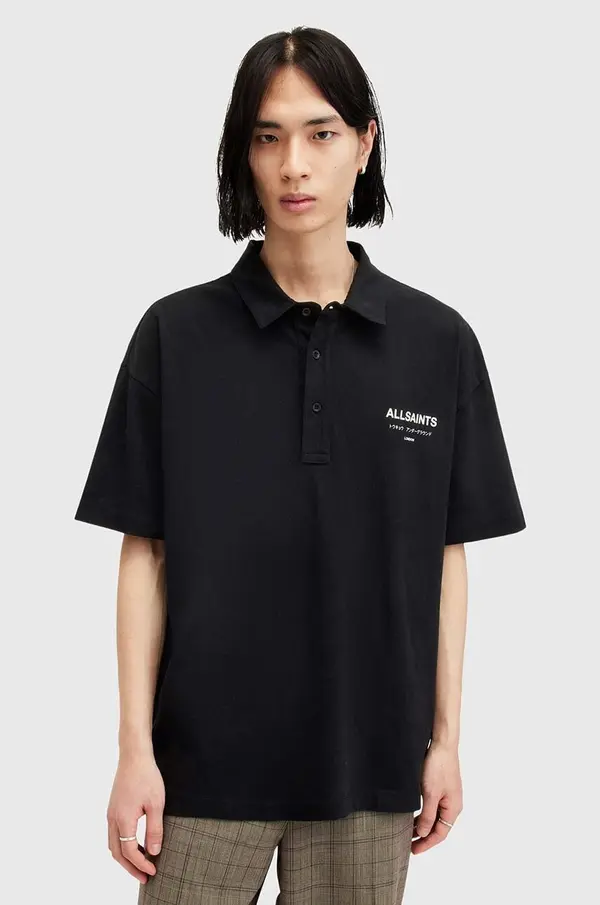 AllSaints Bombažen polo AllSaints UNDERGROUND SS POLO