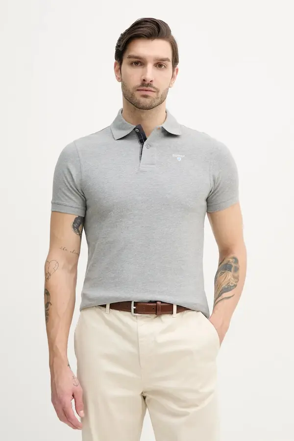 Barbour Bombažen polo Barbour Tartan Pique Polo Shirt