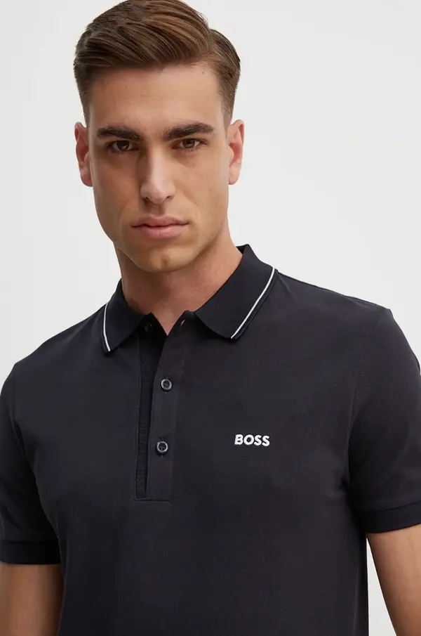 BOSS Green Bombažen polo Boss Green Paule 4