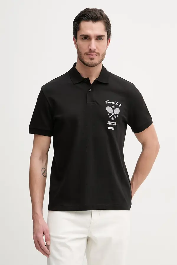 BOSS Green Bombažen polo BOSS Green