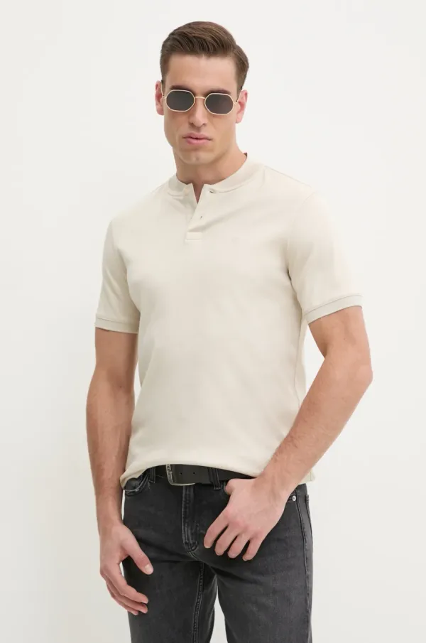 Calvin Klein Bombažen polo Calvin Klein bela barva, K10K111201