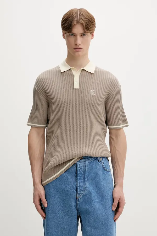 Filling Pieces Bombažen polo Filling Pieces Fine Knit Polo