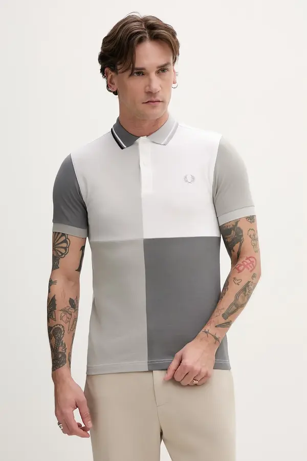 Fred Perry Bombažen polo Fred Perry Beams Grid Design Shirt