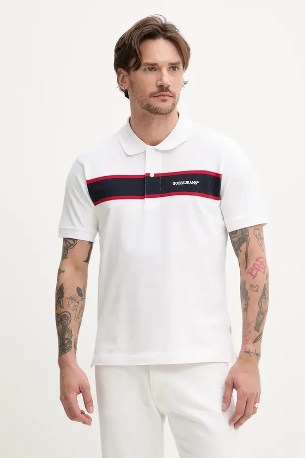 Guess Jeans Bombažen polo Guess Jeans