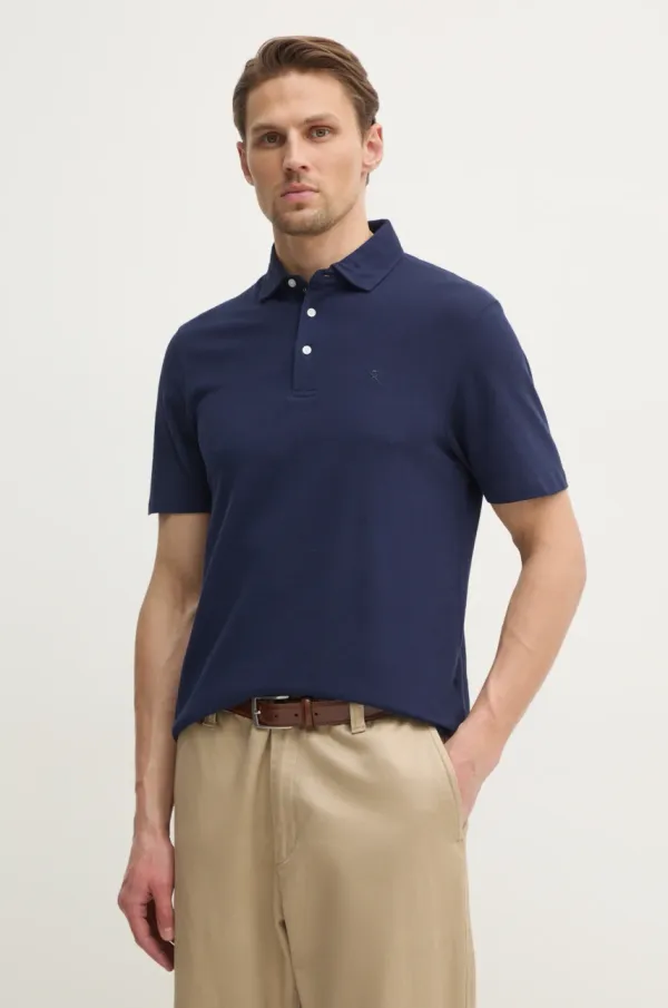 Hackett London Bombažen polo Hackett London mornarsko modra barva, HM563444