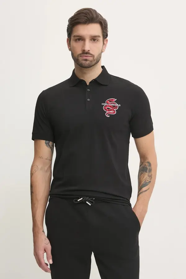 Karl Lagerfeld Bombažen polo Karl Lagerfeld