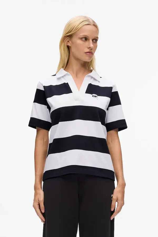 Karl Lagerfeld Bombažen polo Karl Lagerfeld IKON