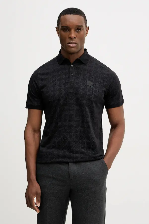 Karl Lagerfeld Bombažen polo Karl Lagerfeld