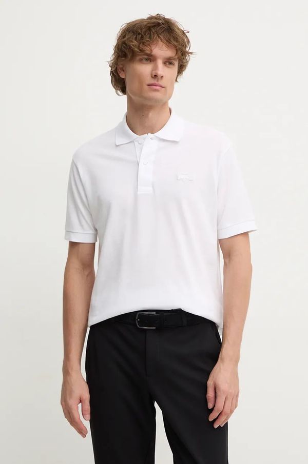 Lacoste Bombažen polo Lacoste bela barva, PH2856