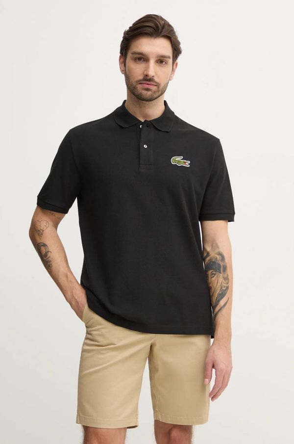 Lacoste Bombažen polo Lacoste črna barva, PH2751