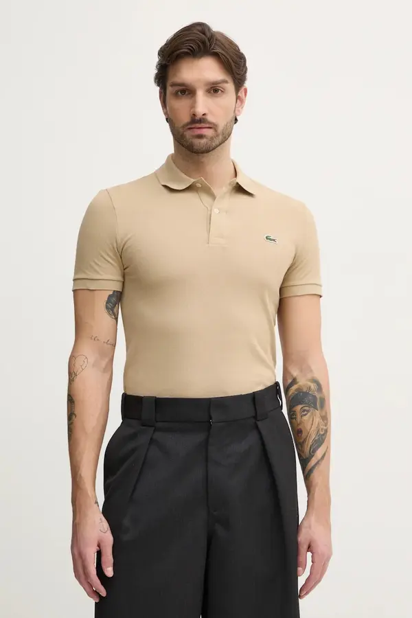 Lacoste Bombažen polo Lacoste Koszulka Lacoste Pique Polo Shirt PH4012 02S