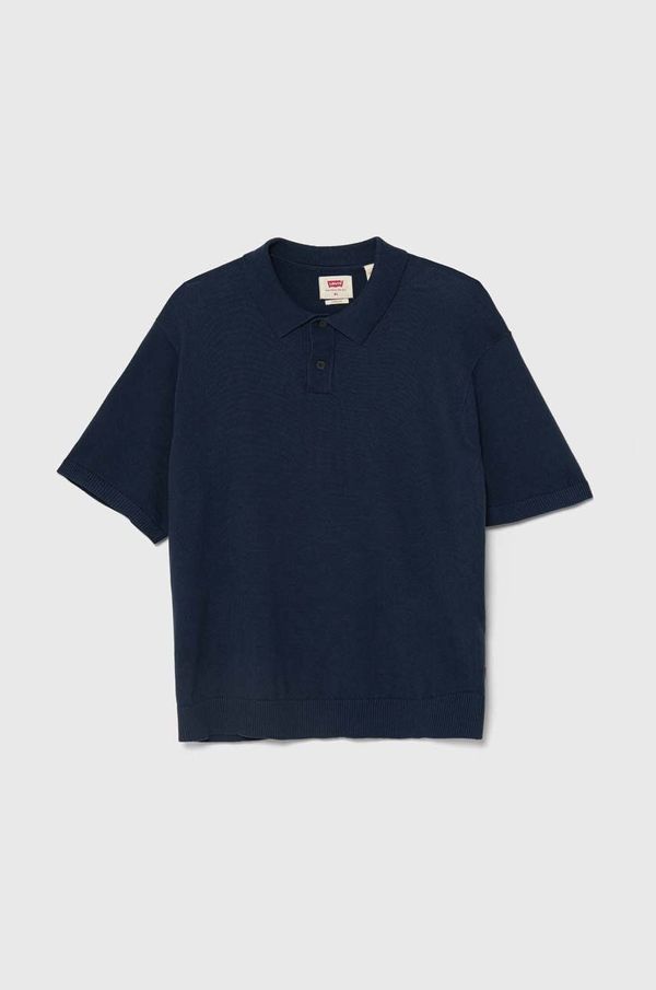 Levi's Bombažen polo Levi's mornarsko modra barva, A7294