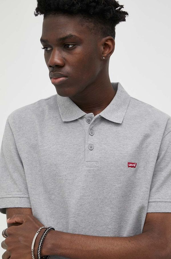 Levi's Bombažen polo Levi's siva barva