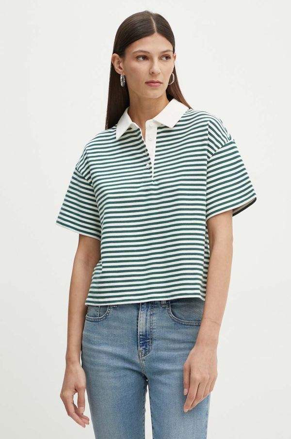 Levi's Bombažen polo Levi's zelena barva, A8777