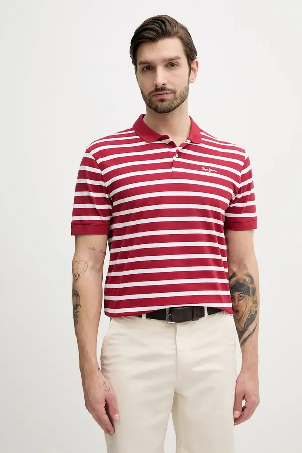 Pepe Jeans Bombažen polo Pepe Jeans BARRET