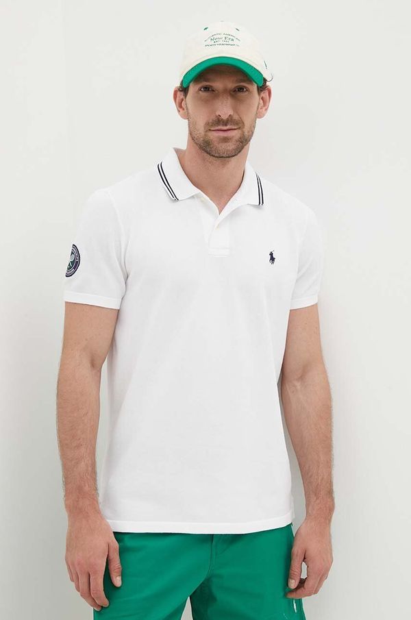 Polo Ralph Lauren Bombažen polo Polo Ralph Lauren bela barva, 710918851