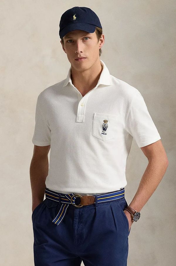Polo Ralph Lauren Bombažen polo Polo Ralph Lauren bela barva, 710963818