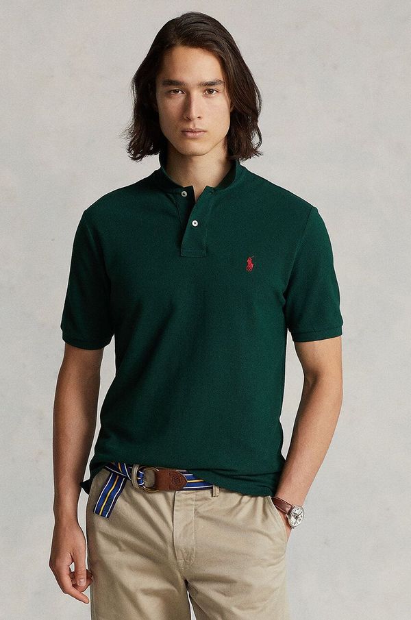 Polo Ralph Lauren Bombažen polo Polo Ralph Lauren zelena barva