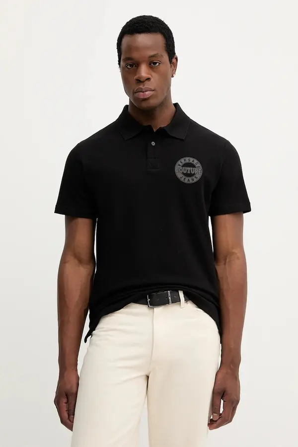 Versace Jeans Couture Bombažen polo Versace Jeans Couture