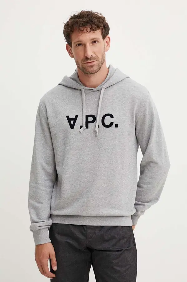 A.P.C. Bombažen pulover A.P.C. hoodie standard grand vpc GOTS