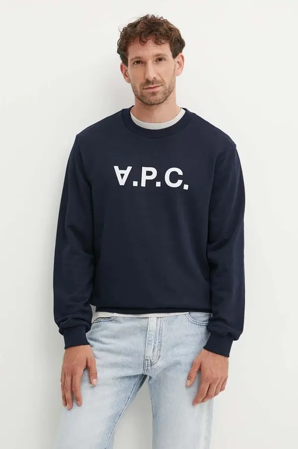 A.P.C. Bombažen pulover A.P.C. sweat standard grand vpc GOTS